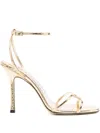 Jimmy Choo 100mm Leather Ankle-strap Sandals