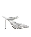 Jimmy Choo 100mm Leather Heeled Sandals In Silver
