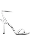 Jimmy Choo 100mm Leo Sandal In Metallic