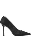 Jimmy Choo Square Toe High Heels In Black