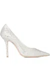 Jimmy Choo 100mm Love Crystal-embellished Pointed Pumps In Silver