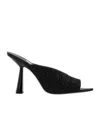 Jimmy Choo Maryanne 100 Glittered Mules In Black