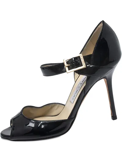 Pre-owned Jimmy Choo 100mm Patent-leather Buckled Sandals