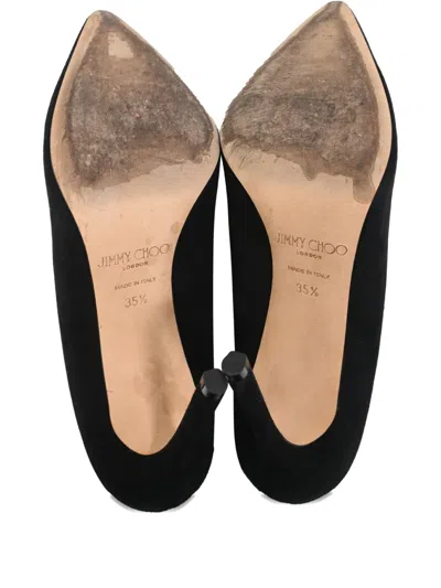 Pre-owned Jimmy Choo 100mm Romy Pointed Stiletto Pumps In Black