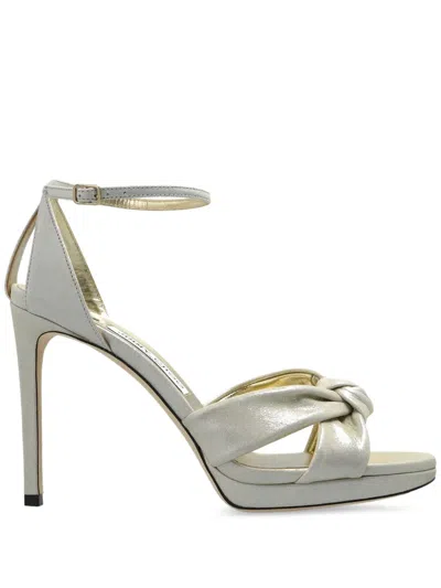 Jimmy Choo 100mm Rosie Heeled Sandals In Neutral