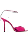Jimmy Choo 100mm Saeda Crystal-embellished Sandals In Pink