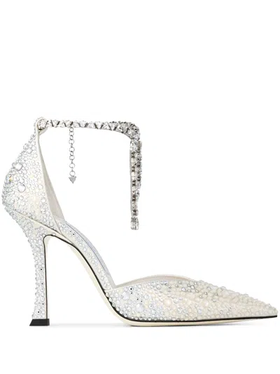 Jimmy Choo 100mm Saeda Pumps In Neutrals