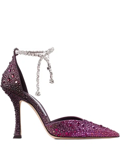 Jimmy Choo 100mm Stevie Pumps In Purple