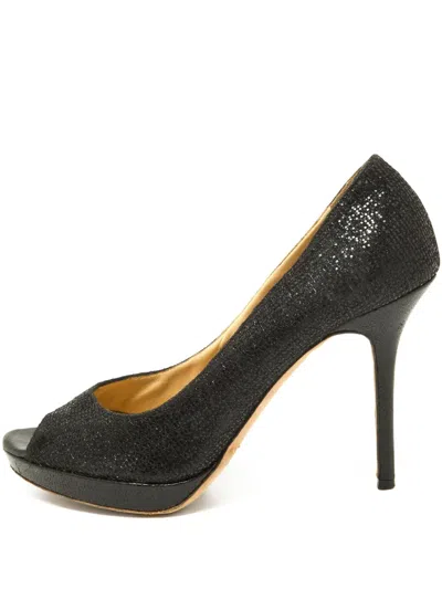 Pre-owned Jimmy Choo 105mm Glitter-embellished Platform Heels