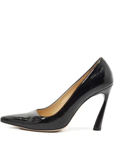 Pre-owned Jimmy Choo 105mm Patent-leather Pumps In Black