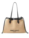 Jimmy Choo Large Raffia Drawstring Tote Bag