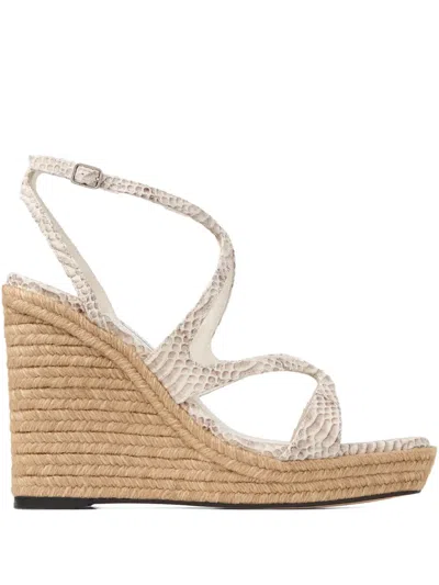 Jimmy Choo 110mm Ayla Sandals In Neutral