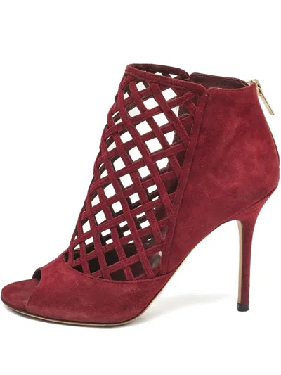 Pre-owned Jimmy Choo 110mm Peep-toe Ankle Boots