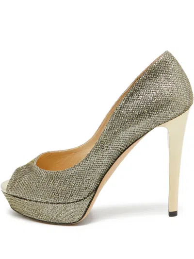 Pre-owned Jimmy Choo 115mm Metallic-finish Pumps