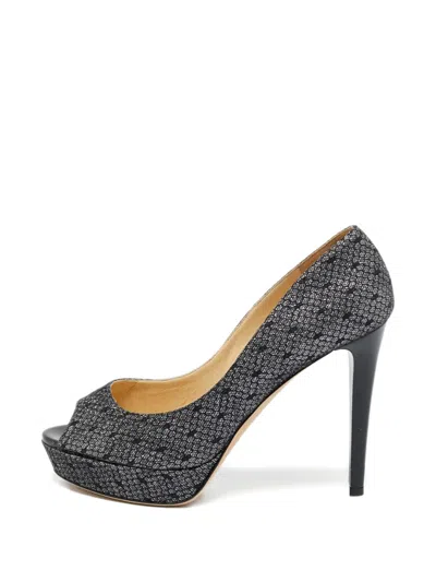 Pre-owned Jimmy Choo 120mm Dahlia Pumps In Black
