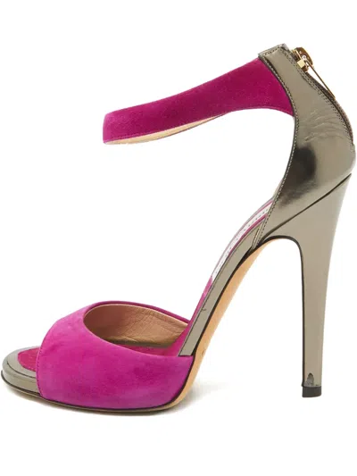 Pre-owned Jimmy Choo 120mm Leather Heeled Sandals In Pink
