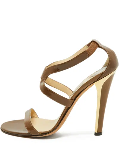 Pre-owned Jimmy Choo 120mm Patent Sandals