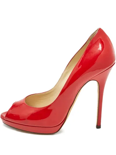 Pre-owned Jimmy Choo 120mm Peep-toe Platform Pumps