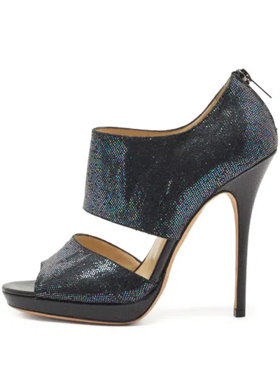 Pre-owned Jimmy Choo 125mm Glitter-detail Sandals