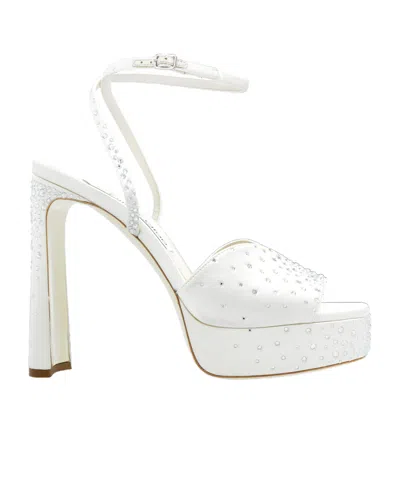 Jimmy Choo 125mm Karli Sandals In White