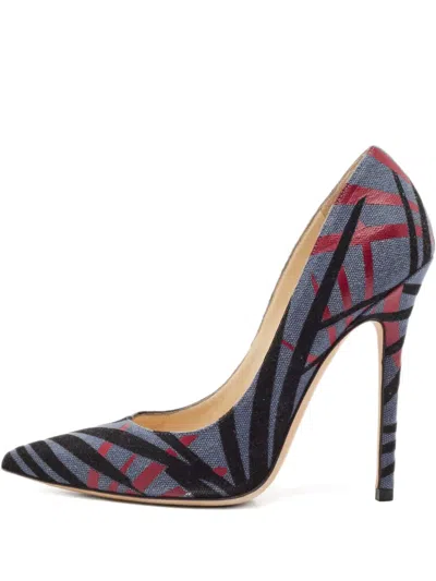 Pre-owned Jimmy Choo 125mm Pointed-toe Pattern Pumps