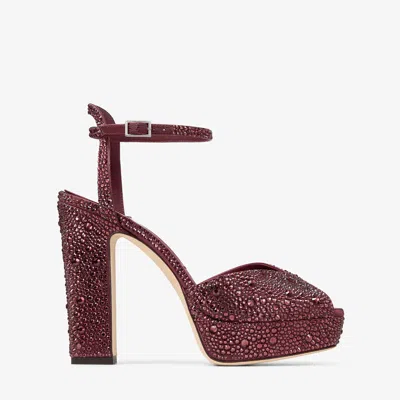 Jimmy Choo Sacaria Platform 120 In Red