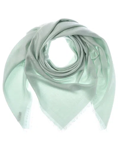 Jimmy Choo Silk & Wool-blend Scarf In Green