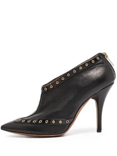 Pre-owned Jimmy Choo 130mm Eyelet-embellished Leather Pumps