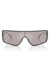 Jimmy Choo 140mm Gradient Rectangular Shield Sunglasses In Black