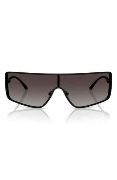 Jimmy Choo 140mm Gradient Rectangular Shield Sunglasses In Black
