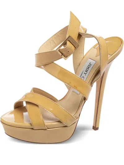 Pre-owned Jimmy Choo 150mm Strappy Platform Sandals
