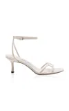 Jimmy Choo 1998 Leo 65 Leather Sandal In Neutral