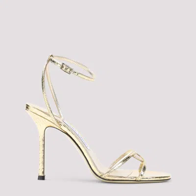 JIMMY CHOO 1998 LEO CANDY WRAP LEATHER SANDALS