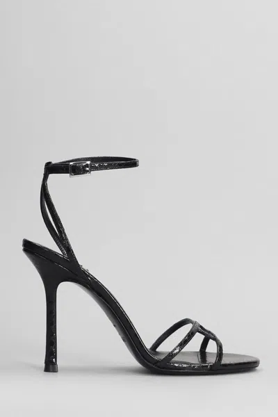 Jimmy Choo 1998 Leo Sandals In Black Leather