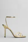 Jimmy Choo 1998 Leo 100 Gold Leather Sandals In Gold