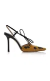 Jimmy Choo 2000 The Bow Snake-effect Leather Pumps