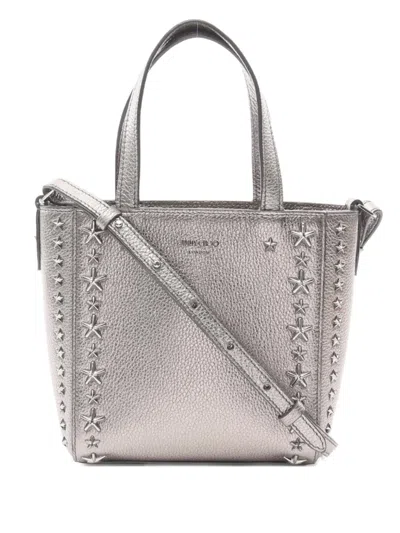 Pre-owned Jimmy Choo 2000s Mini Pegasi Two-way Handbag In Gray
