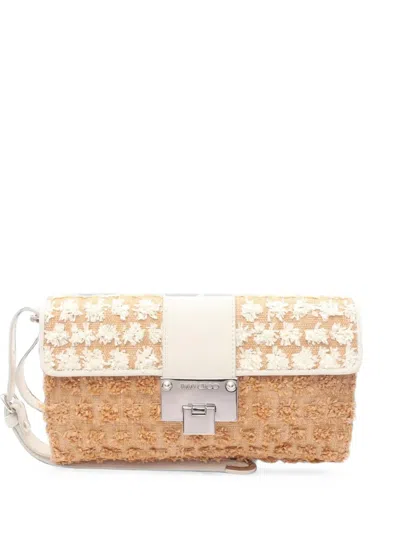 Pre-owned Jimmy Choo 2000s Straw Clutch Bag In Neutrals