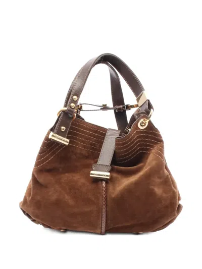 Pre-owned Jimmy Choo 2000s Suede Tote Bag In Brown