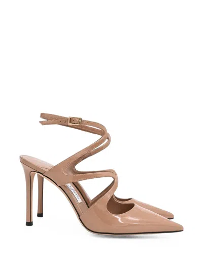 Pre-owned Jimmy Choo 2010s Azia Patent Leather Pumps In Neutrals