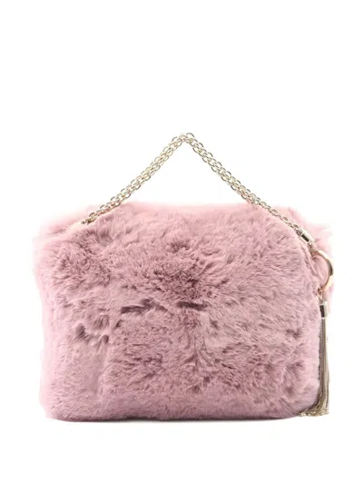 Pre-owned Jimmy Choo 2010s Callie Chain Faux-fur Handbag In Pink