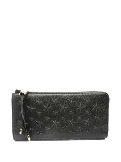 Pre-owned Jimmy Choo 2010s Star-studded Wallet In Black