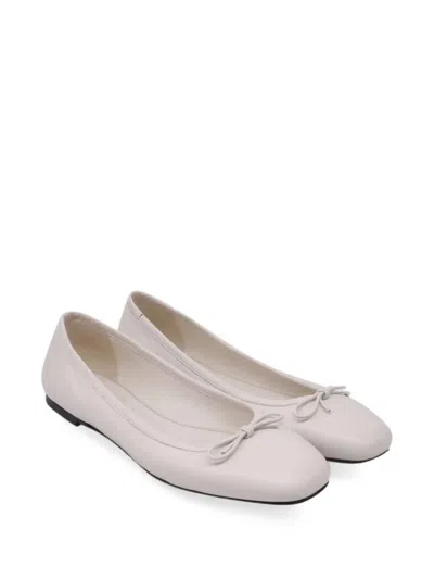 Pre-owned Jimmy Choo 2020s Elme Bow Ballet Flats In White