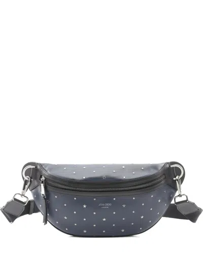 Pre-owned Jimmy Choo 20210s York Star-studded Waist Bag In Blue