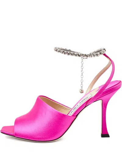 Pre-owned Jimmy Choo 2024 95mm Satin Sandals