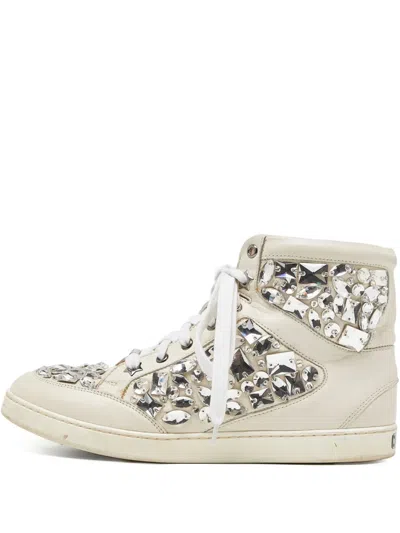Pre-owned Jimmy Choo 2024 Tokyo Sneakers In White