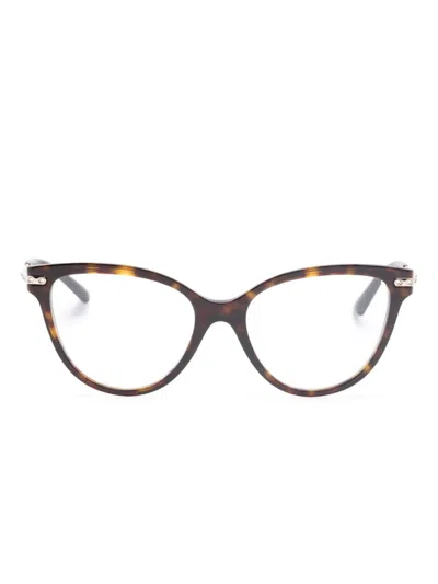 Jimmy Choo 3001b Cat-eye Glasses In 金色