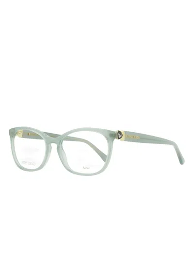 Jimmy Choo 317 Crystal-embellished Glasses In Green