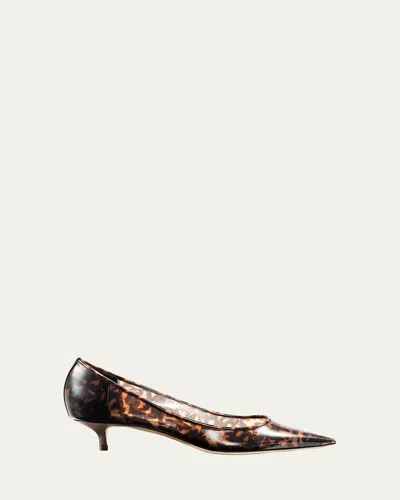 Jimmy Choo 35mm Amelia Tortoiseshell-printed Leather Pumps In Multi