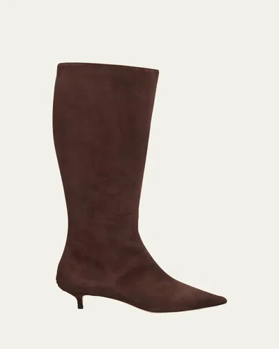 Jimmy Choo 35mm Amis Suede Knee-high Boots In Brown
